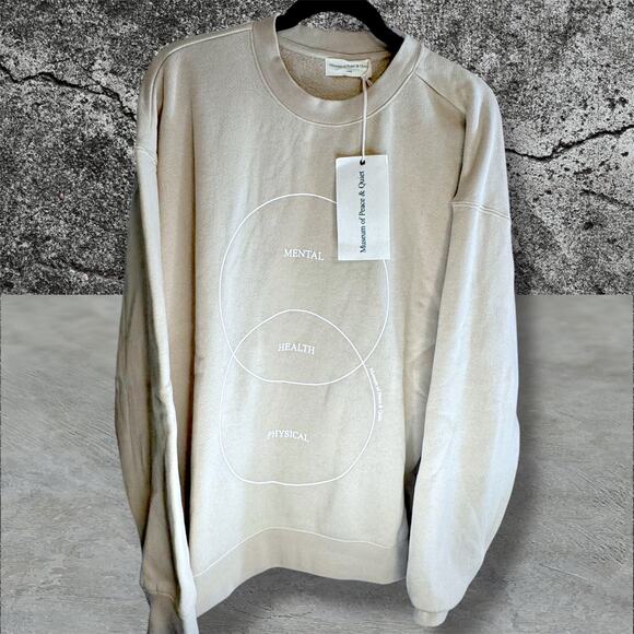 Museum of Peace & Quiet Other - •NWT• Museum of Peace & Quiet Health Taupe Crewneck • Unisex Large